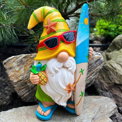 Mood Lab surfboard detail on gnome illustrating vibrant color and craftsmanship