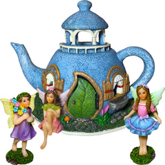 Mood Lab teapot house front view showing whimsical design and durable finish