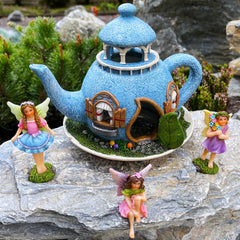 Mood Lab teapot house next to ruler for scale and size guidance