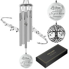 Mooncraftlogy front view boxed wind chime showing elegant gift presentation and lasting tribute