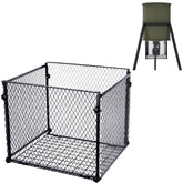 moonoom front overview showing full cage protecting feeder, keeps feed secure