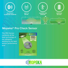 Close-up of Mopeka ultrasonic sensor head highlighting precision sensing technology