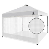 MordenApe front view of full mesh sidewall showing clean coverage and insect protection