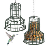 MorningRo front view bird seed bell feeder showing compact design and easy hanging
