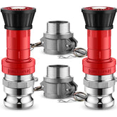 MorningRo front view of two nozzles and camlock fittings showing rugged build and readiness