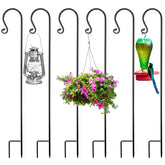 MorningRo front view pack of six hooks showing tidy black finish and uniform height, durable display