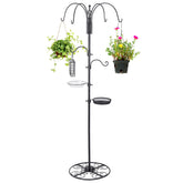 MorningRo shepherd hook front view showing black steel and multiple hooks, durable display