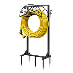 MOSIKEN front view of hose holder showing stable five-anchor base and organized hose