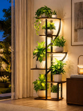 MOSTWOGO front view of 6-tier plant stand showing vertical display benefit