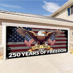 Moukeren installed on garage doors showing full coverage and festive impact