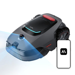 MOVA LiDAX Ultra 2000 front view showing robust design and LED lights for safe operation