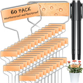 Moxweyeni front packaging showing 60 copper plant labels and pens for organized gardens