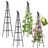 MQHUAYU front view of 65-inch obelisk trellis showing elegant support and space-saving benefit