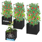 MQHUAYU front view of three assembled cages showing sturdy support and space-saving design