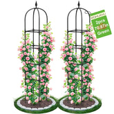 MQHUAYU front view obelisk trellis showing full height and four tiers for space-saving