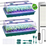 MQHUAYU front view showing trays and lights for organized seed starting