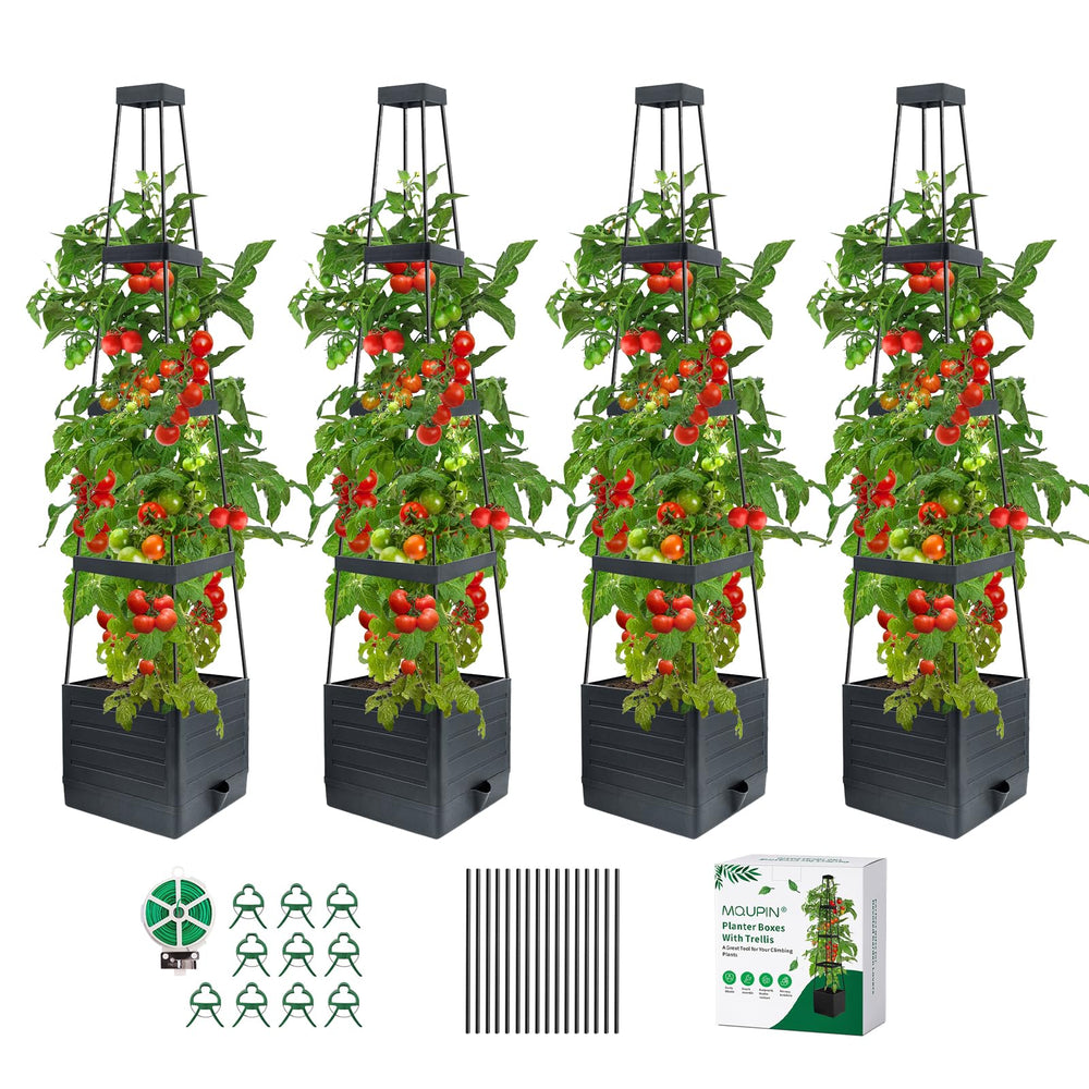 MQUPIN front view assembled planter showing compact, productive growing space