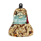 Mr. Bird front packaging showing two seed bells and included hanger for easy use