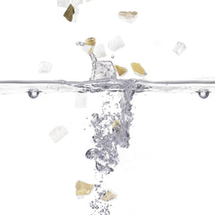 Mr. Fireglass gold spread in indoor fireplace showing polished decorative effect