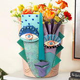 Mrlikale front view planter showing abstract face and visual impact
