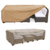 Mrrihand front view of full cover protecting table and chairs, keeps furniture dry