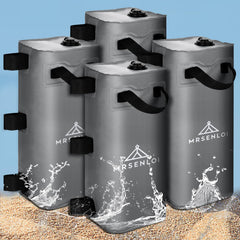 Mrsenloi front view of four grey water weight bags showing secure canopy anchoring benefit