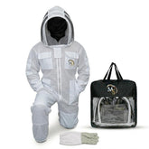 MS beekeeping suit front view showing full coverage and secure protection