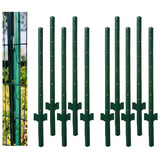 MTB Supply front view of ten green U-channel posts showing package and finish benefit