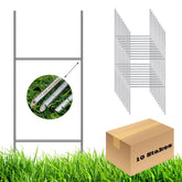 MTB Supply front view of 10-pack H-frame stakes shows durable galvanized finish