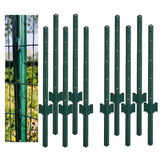 MTB Supply front view of ten green U-channel fence posts showing package contents and neat finish
