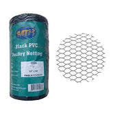 MTB Supply front view of black PVC chicken wire roll showing compact packaging and durability