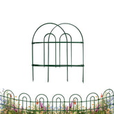 MTB Supply front view of 10ft green folding fence showing full panels and profile, neat edging benefit
