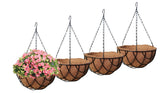 MTB Supply front view of four 12-inch hanging baskets showing shape and style benefits