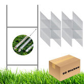 MTB Supply front view of 50-pack H-frame stakes showing packaging and count benefit
