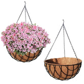 MTB Supply front view of two 16-inch hanging baskets showing classic black finish and structure