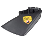 MTD front view of chute assembly showing fit and mounting holes for quick replacement