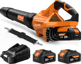 MTKOALA front view of handheld blower showing ergonomic handle and tube, fast clearing benefit
