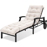 MTMR front view of chaise cushion showing full size and neat tufting for comfort