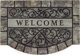 MTOUOCK front view showing full 24x36 inch welcome mat and styling benefit