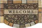 MTOUOCK front view welcome mat showing design and full coverage benefit
