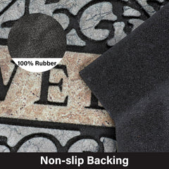 MTOUOCK mat in use at a front door keeps entryway cleaner and drier