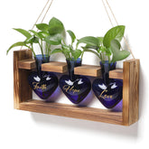 MTsigns front view of heart-shaped glass vases showing decorative benefit