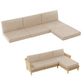 MuaMelop front view on patio sofa showing full replacement set and renewed aesthetic
