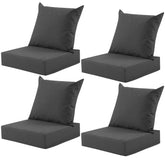 MuaMelop front packaging view showing four dark grey cushions and convenience