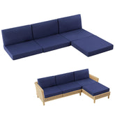 MuaMelop front view of navy cushion set showing coordinated replacement look and curb appeal