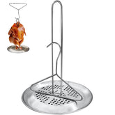 MUCDE vertical roaster front view showing sturdy base and upright support, safer lifting