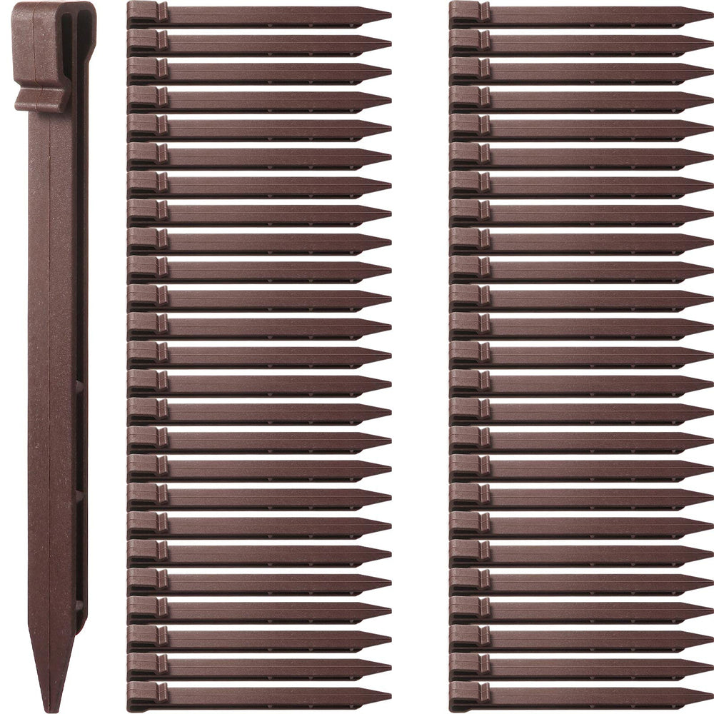 Mudder front packaging showing 60 brown landscape stakes and clear quantity