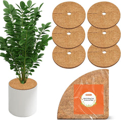 MUGVELL front packaging showing six 24-inch coir mulch rings and product benefits