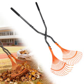 MUIEGUDO front view showing full rake for easy yard cleanup benefit