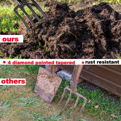 Mujocooker reinforced steel collar joining tines to shaft for long-lasting strength
